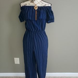 😍Blue and White Stripes  Jumpsuit